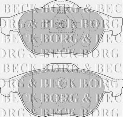 BORG & BECK bbp1764 -  Комплект тормозных колодок, дисковый тормоз